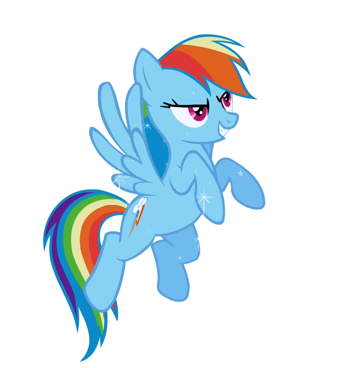 Rainbow Dash Vector Standing Clipart Transparent PNG Image