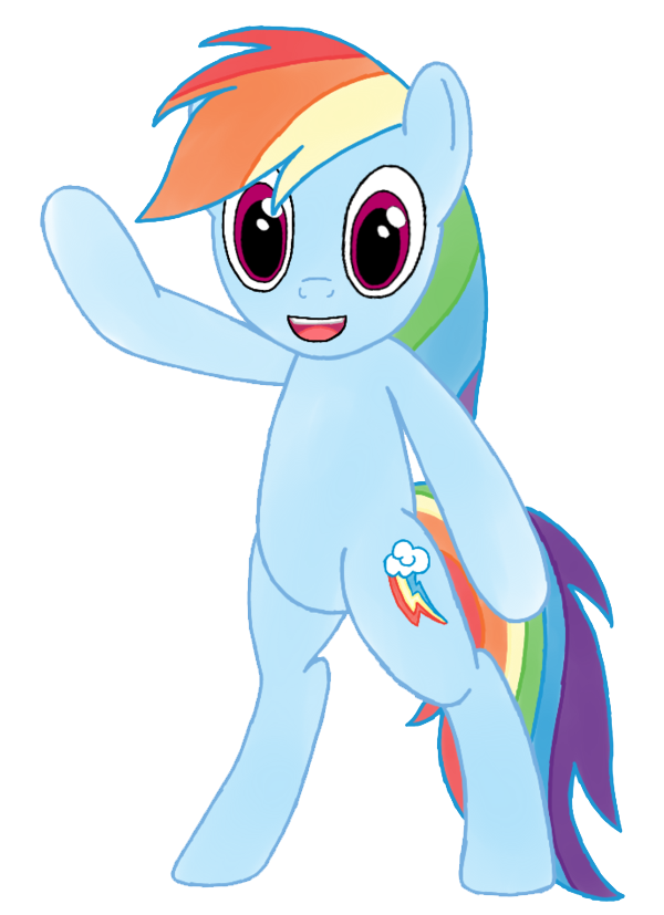 Rainbow Dash Vector Standing Transparent Transparent PNG Image