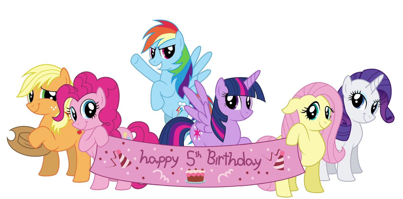 Little Pony Pinkie Pie Greeting Note Birthday Transparent PNG Image