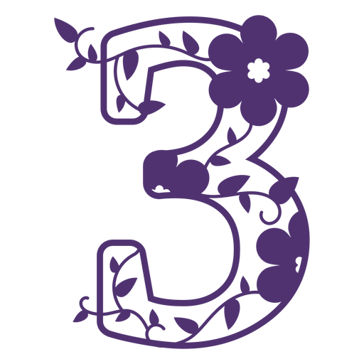 Floral Number HD Image Free Transparent PNG Image