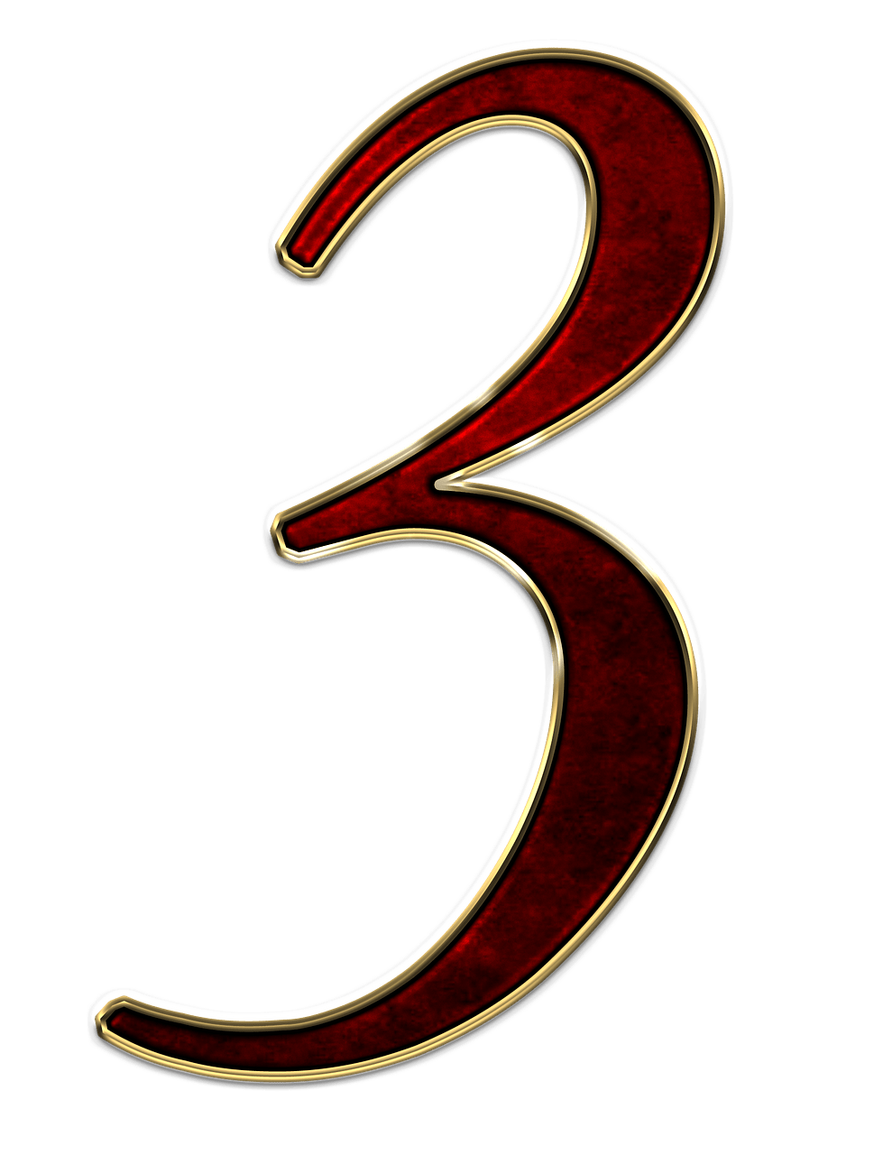 3 Number HD Image Free Transparent PNG Image