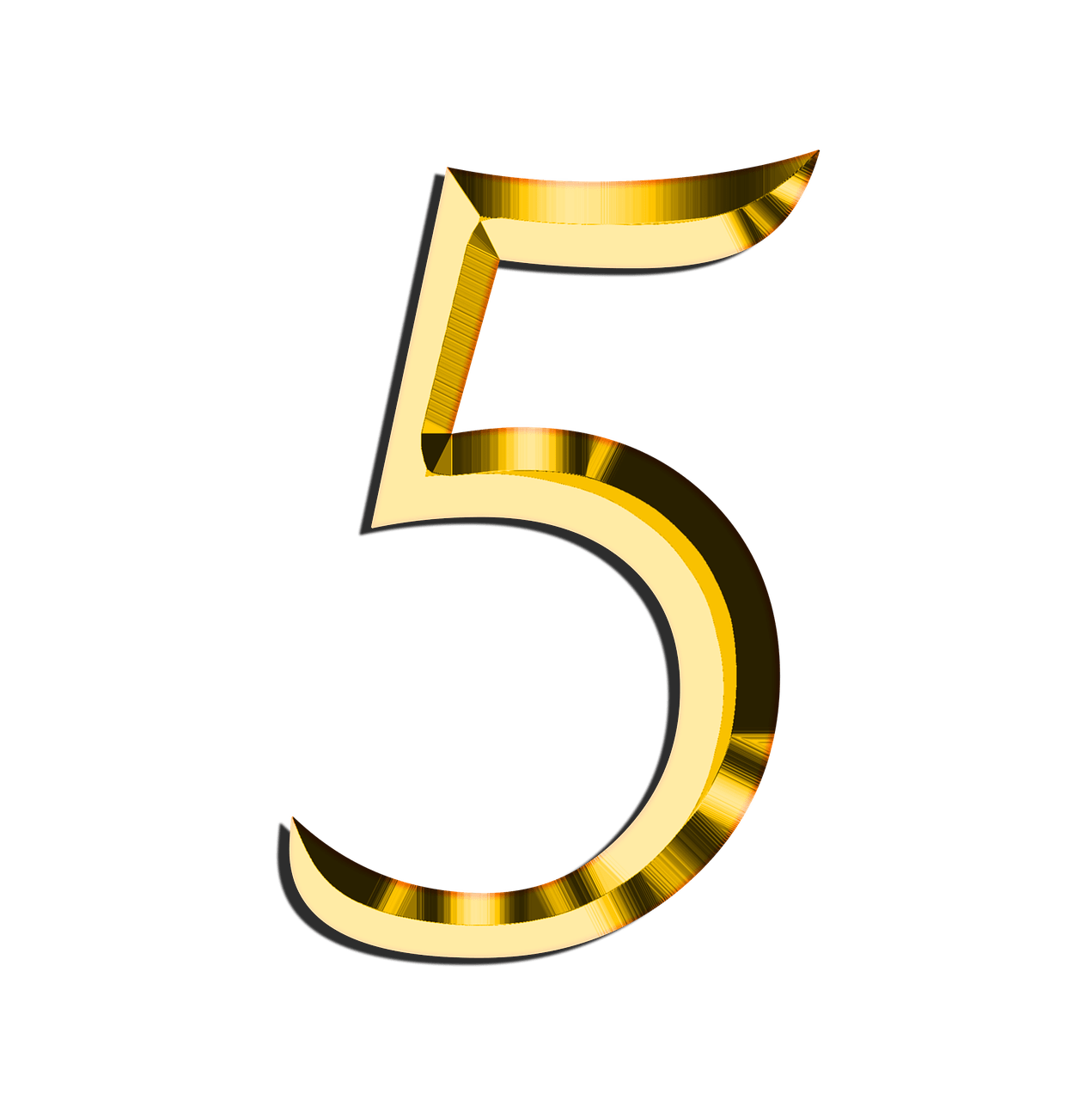 5 Number Free Photo Transparent PNG Image