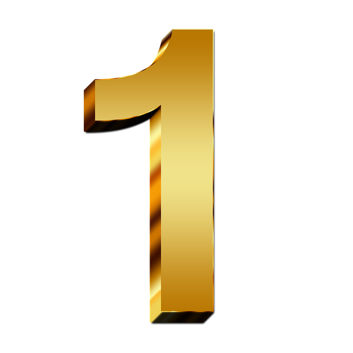 1 Number Free HQ Image Transparent PNG Image