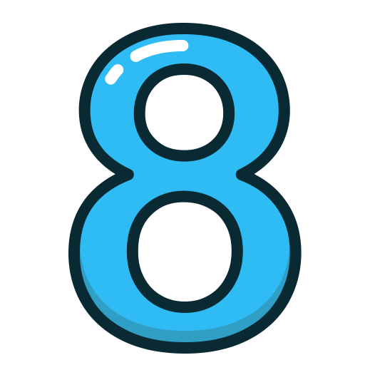 8 Number Free Download PNG HQ Transparent PNG Image