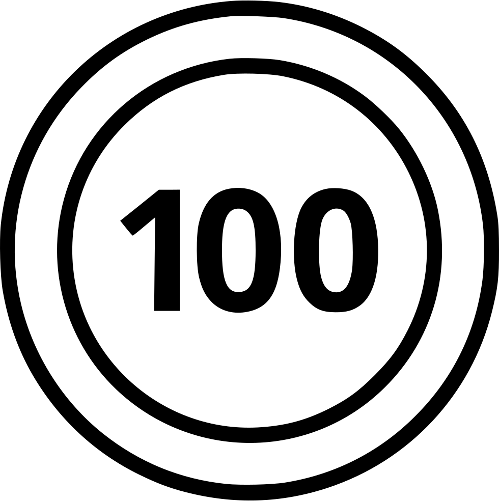 100 Number PNG Image High Quality Transparent PNG Image