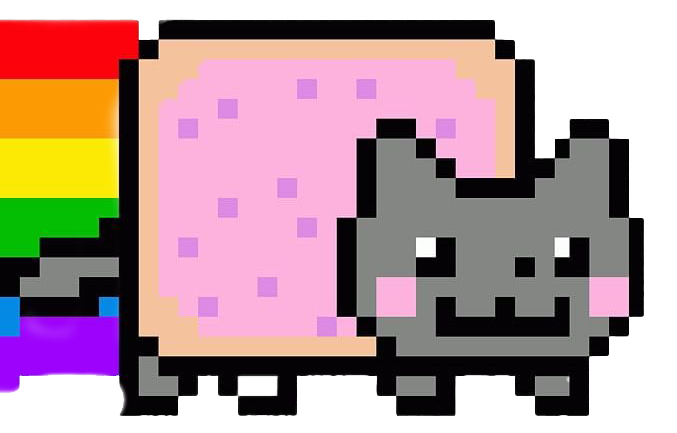 Cute Nyan Cat Free Clipart HQ Transparent PNG Image