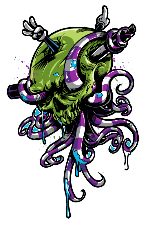 Tentacle Octopus Skull Illustration Free Clipart HQ Transparent PNG Image