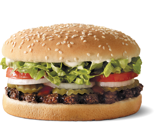 Cuisine Whopper Hamburger King Food Veggie Fast Transparent PNG Image