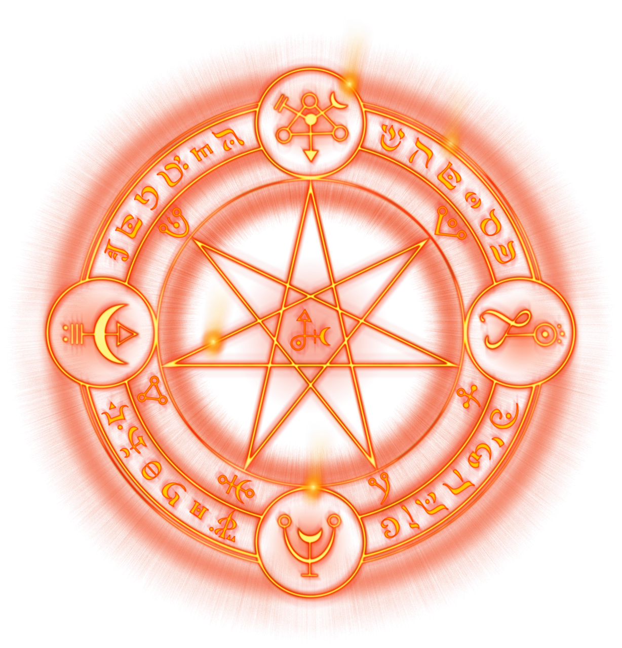 Orange Symbol Spell Magic Circle PNG File HD Transparent PNG Image