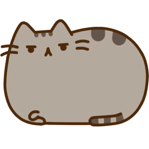 Brown Medium Sticker Pusheen Cat Sized To Transparent PNG Image