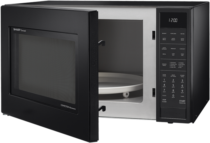 Sharp Black Oven Microwave PNG Image High Quality Transparent PNG Image