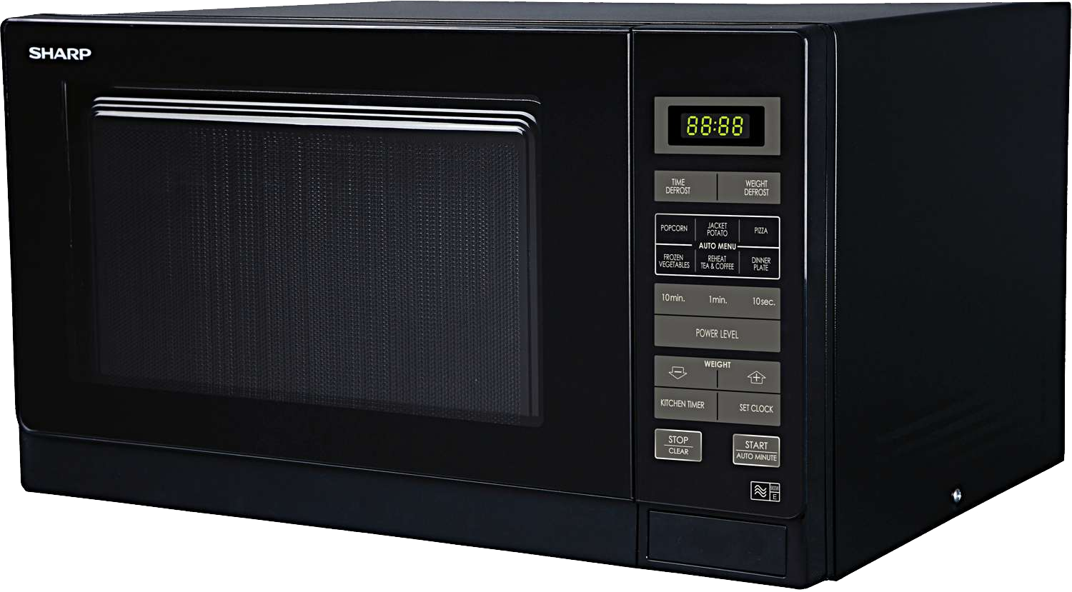 Sharp Black Oven Microwave HD Image Free Transparent PNG Image