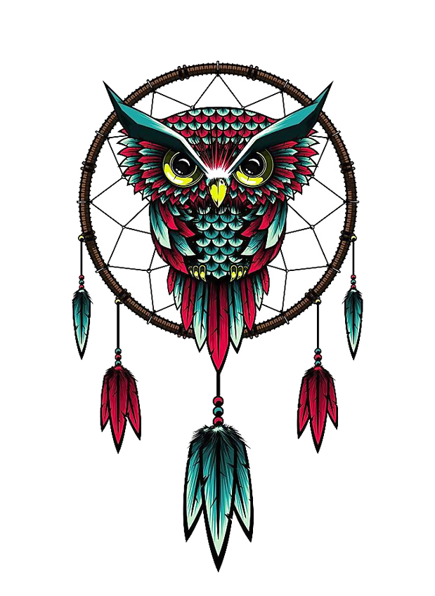 Owl Dreamcatcher Wallpaper T-Shirt China Wind Transparent PNG Image