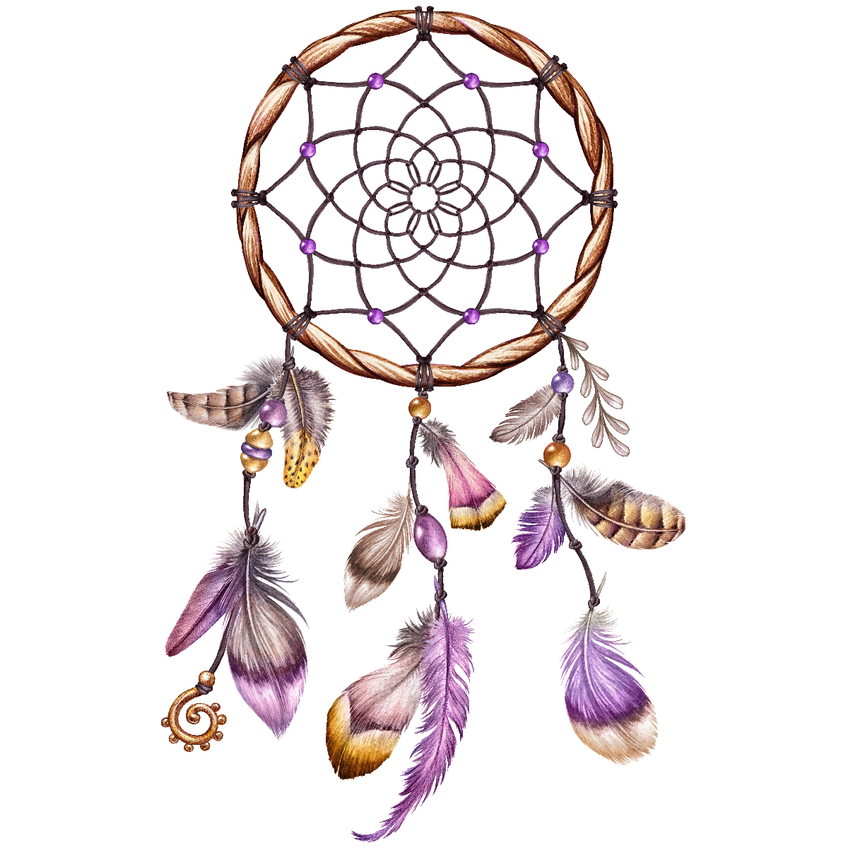 And Dreamcatcher Illustration Watercolor Frames Borders Painting Transparent PNG Image