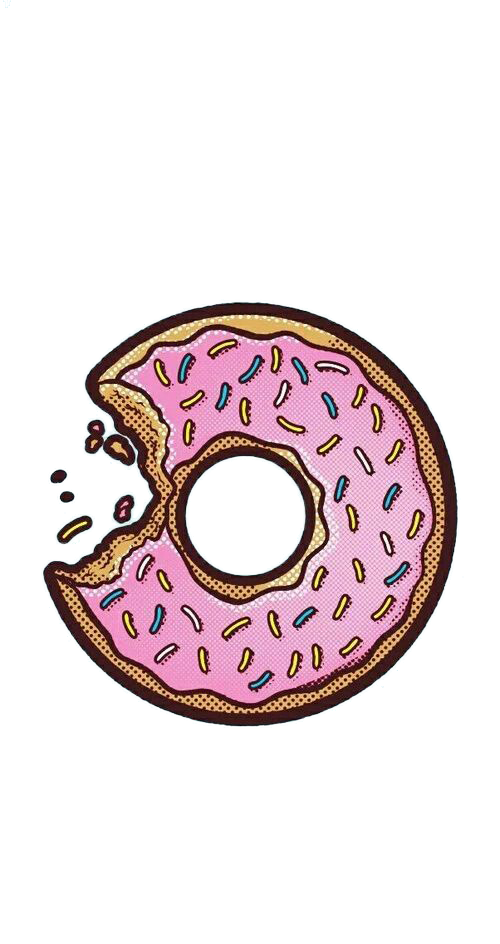 Homer Pink Text Doughnut Drawing Simpson Transparent PNG Image