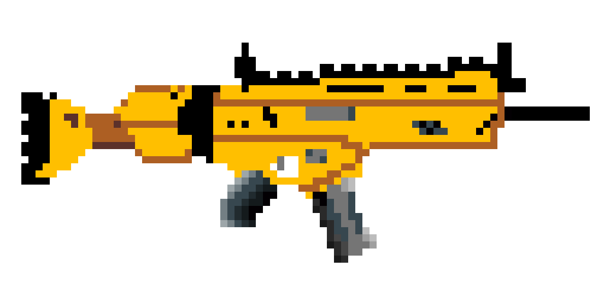 Art Weapon Yellow Royale Fortnite Battle Pixel Transparent PNG Image