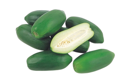 Raw Green Papaya Free HQ Image Transparent PNG Image