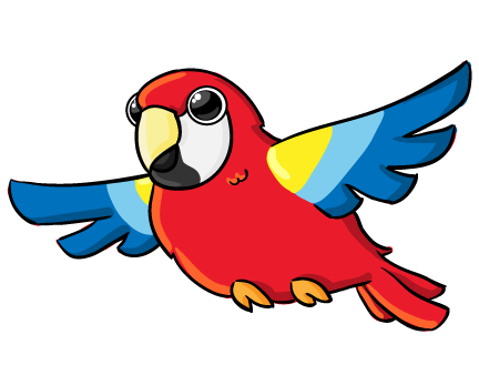 Cute Parrot Clipart Transparent PNG Image