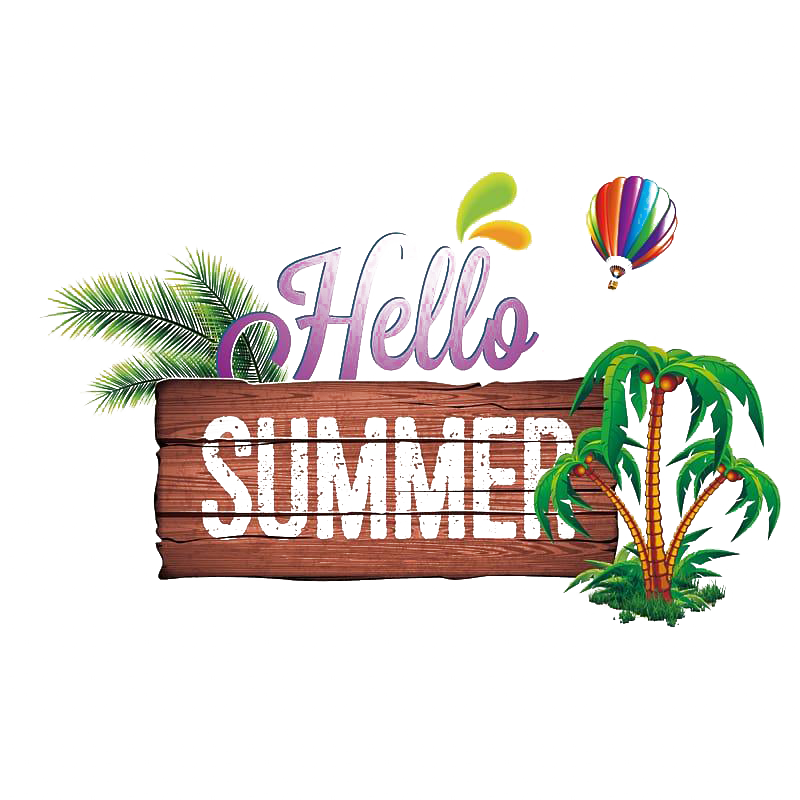 Summer Hello Free Clipart HQ Transparent PNG Image