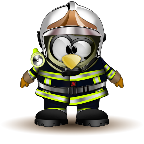 Tux Fire Firefighter Sapper Station Junior Transparent PNG Image