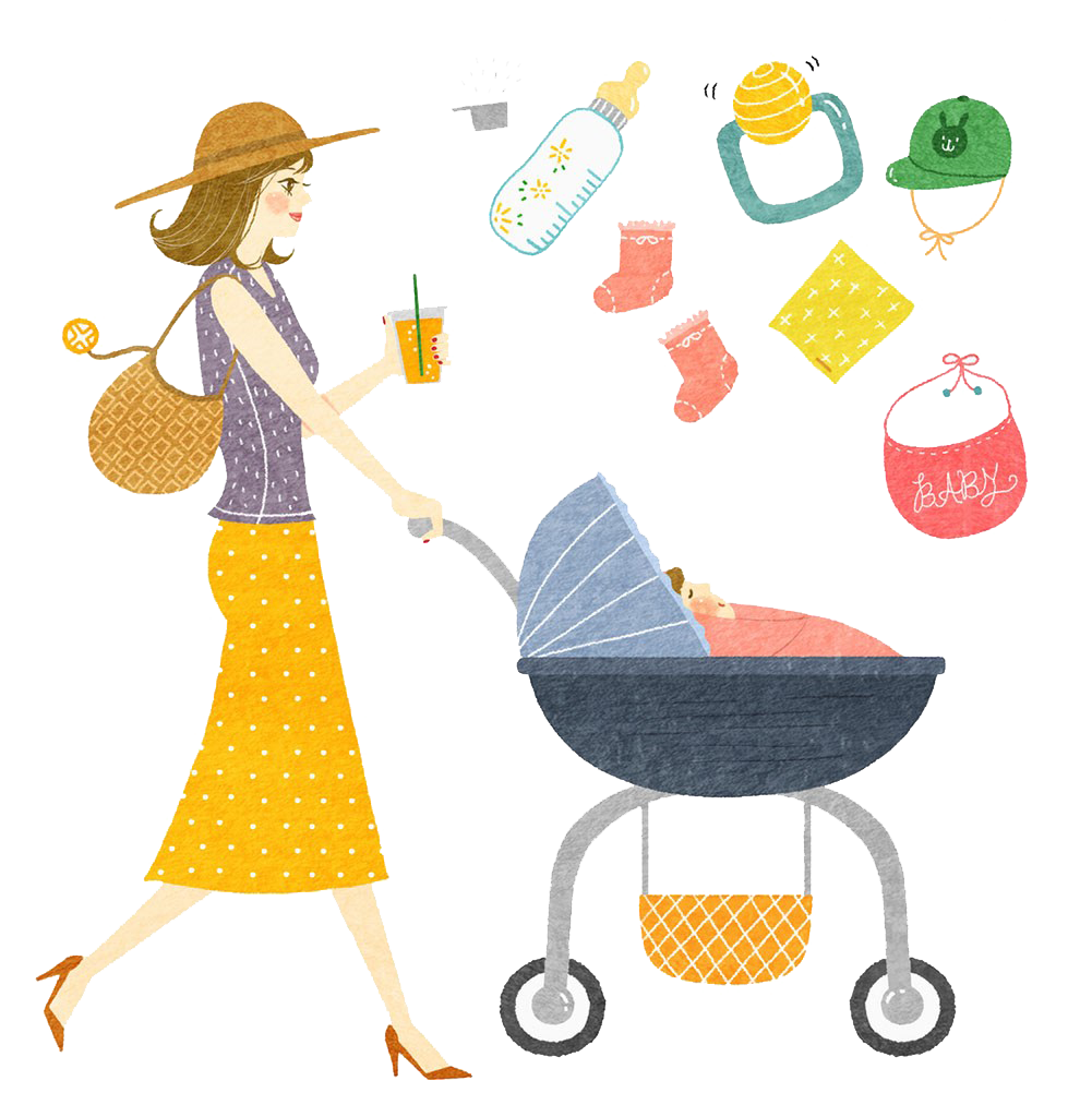 Food Yellow Mother Baby Line Transport Transparent PNG Image