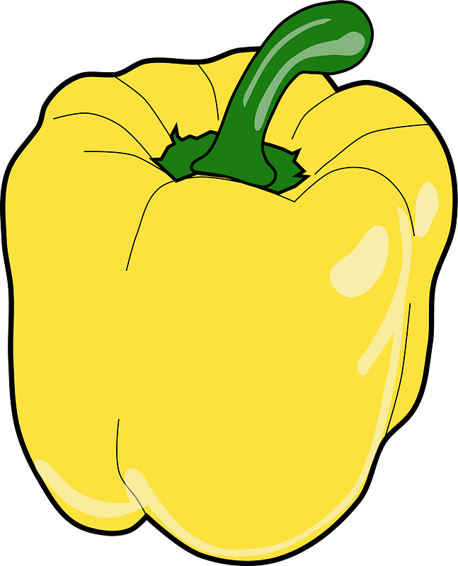 Pepper Vector Yellow Bell Free Photo Transparent PNG Image