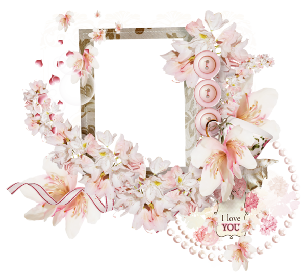 Pink Picture Frame Flower Photography Free PNG HQ Transparent PNG Image