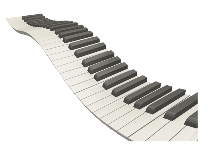 Wavy Piano Keys Transparent PNG Image