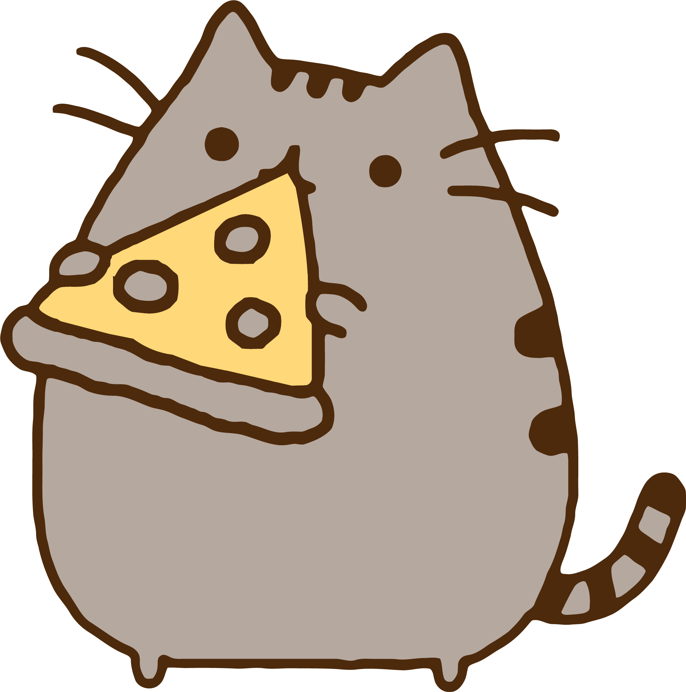 Head Medium Pusheen Sized To Cats Small Transparent PNG Image