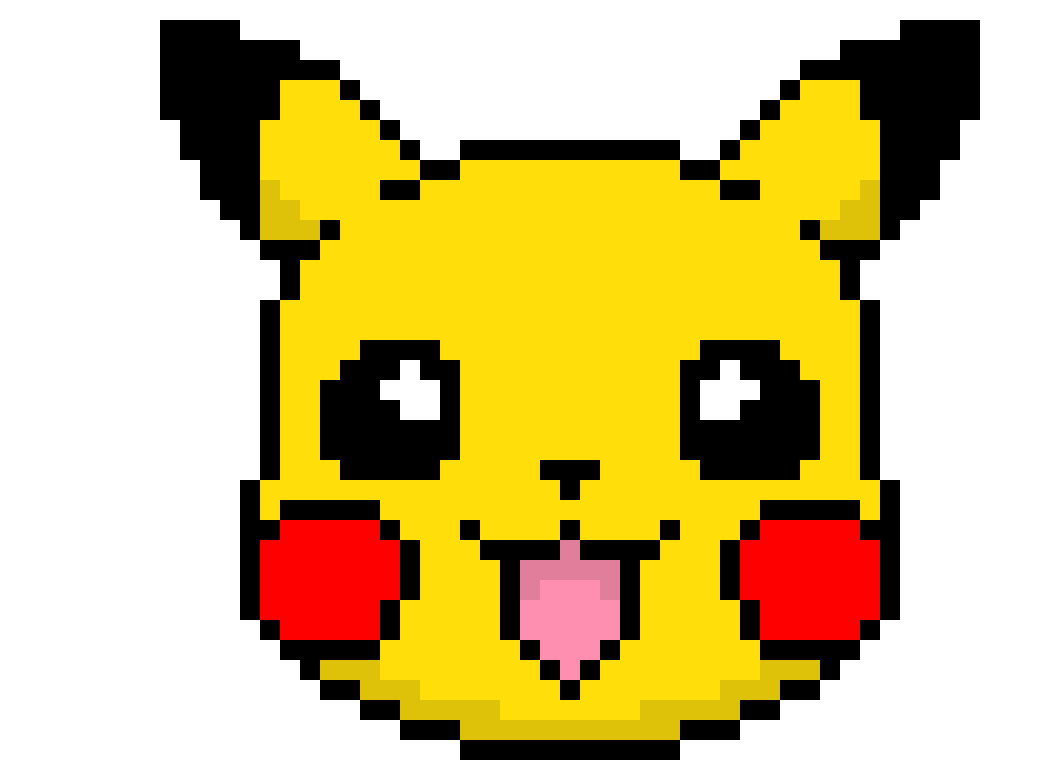 Emoticon Art Pikachu Yellow Drawing Pixel Transparent PNG Image