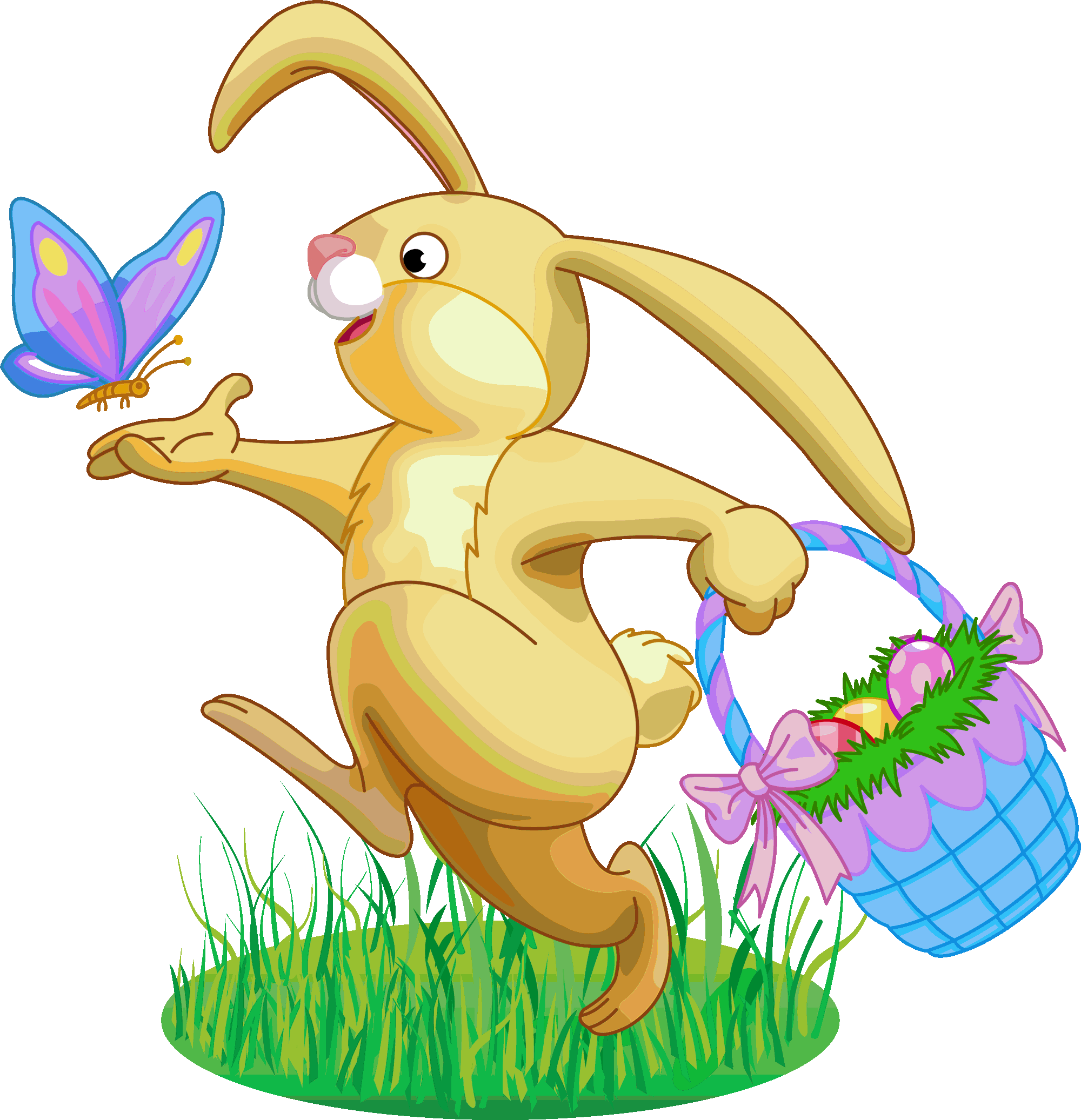 Easter Rabbit Clipart Transparent PNG Image