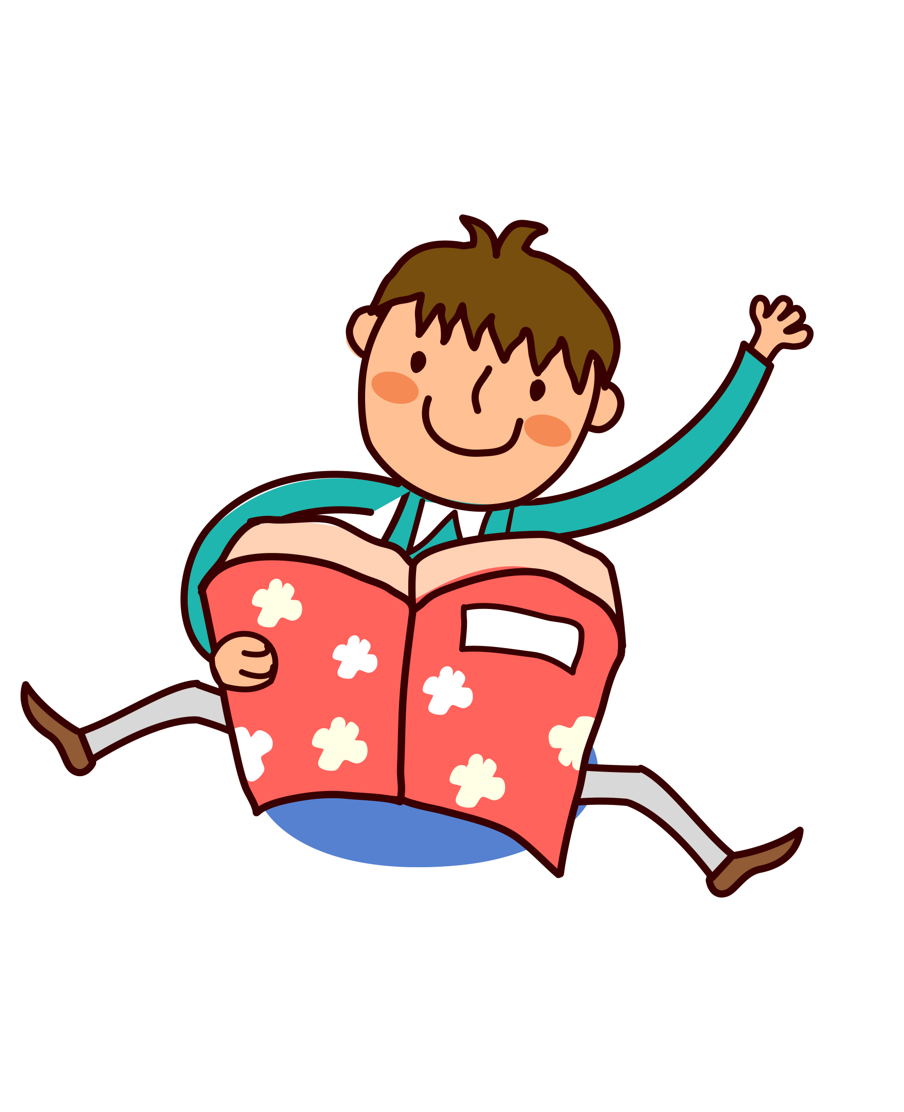 Boy Reading Book Free Clipart HD Transparent PNG Image