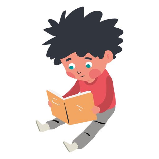 Boy Reading Book Sitting Download Free Image Transparent PNG Image