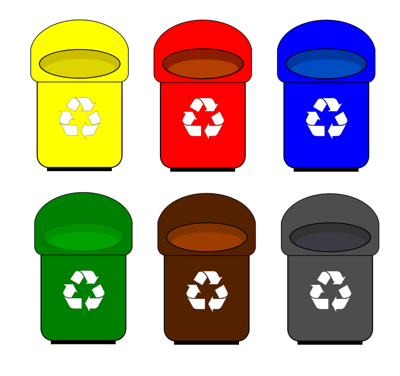 Bin Container Recycling Paper Recycle Waste Transparent PNG Image