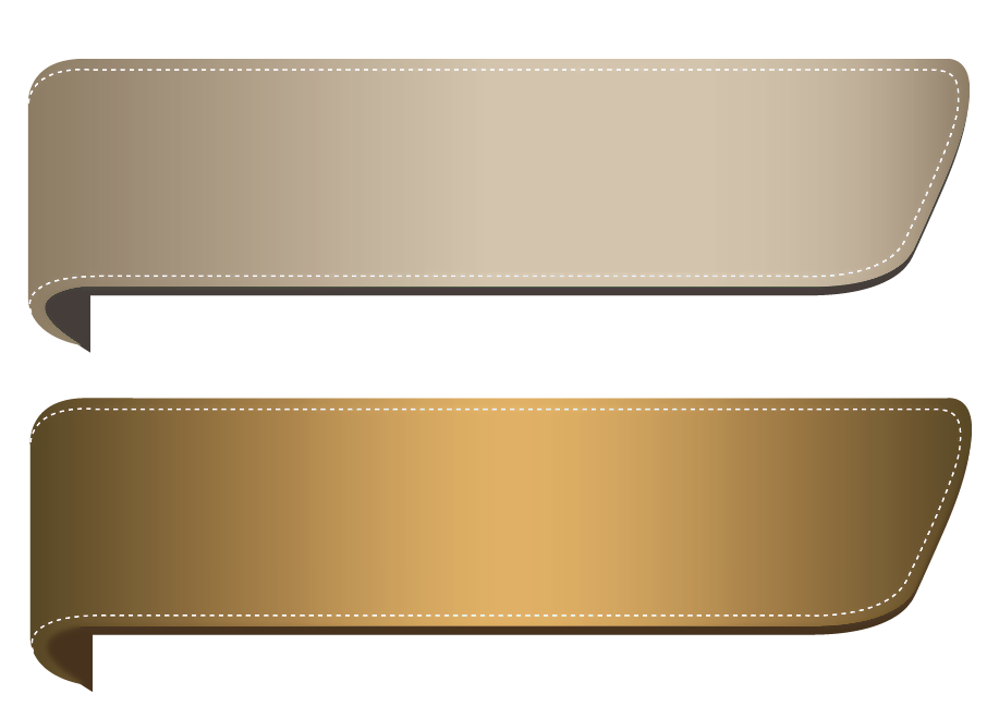 Web Paper Banner Ribbon Gold Free Clipart HQ Transparent PNG Image