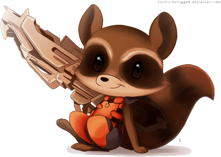 Raccoon Cartoon Rocket PNG Image High Quality Transparent PNG Image