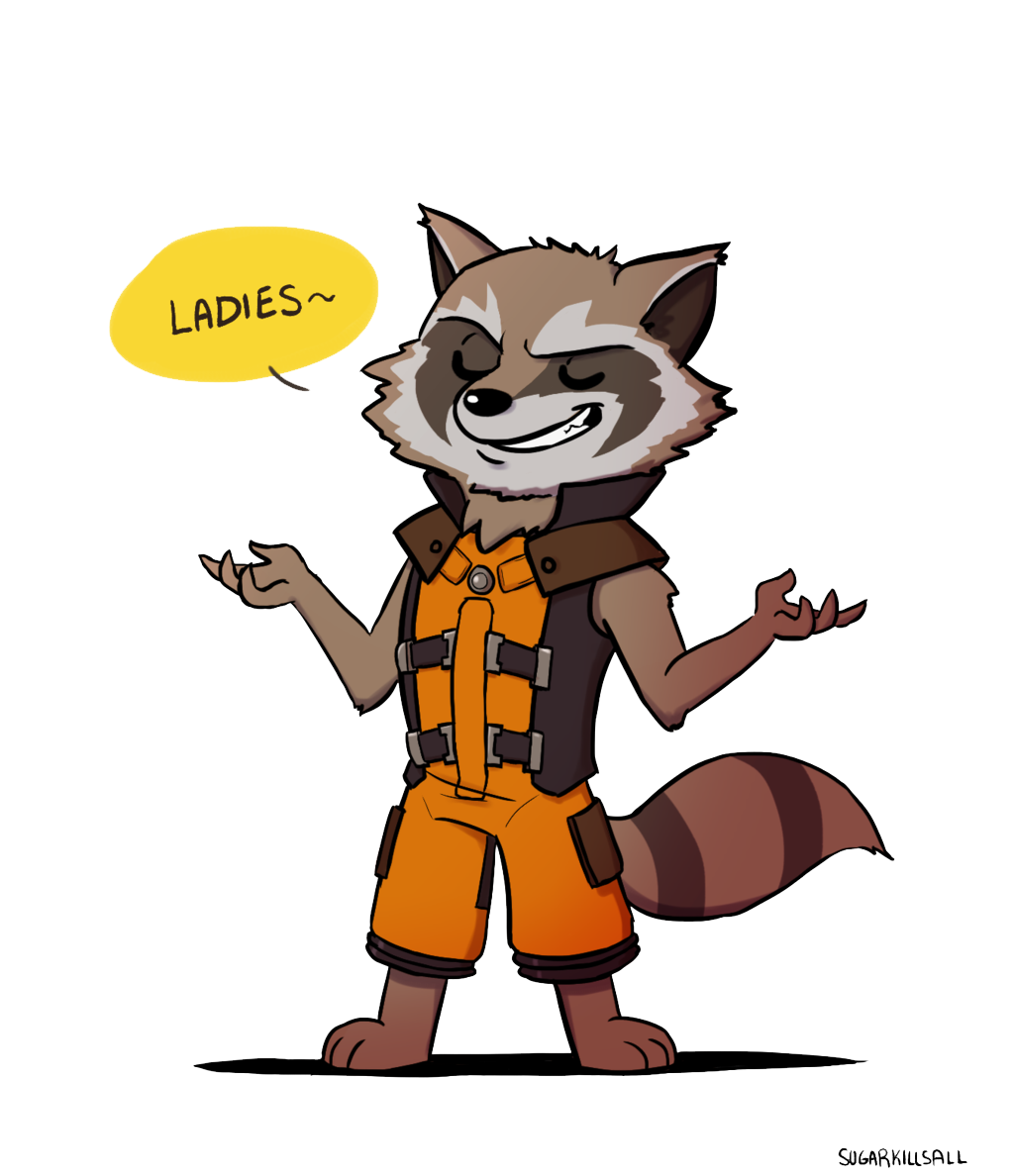 Rocket Raccoon Clipart Transparent PNG Image