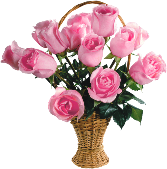 Pink Rose Flower Bunch Download HQ Transparent PNG Image