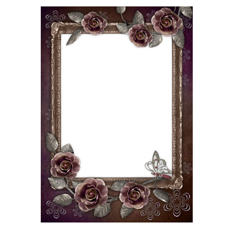 Rose Frame Flower Black Film Free PNG HQ Transparent PNG Image