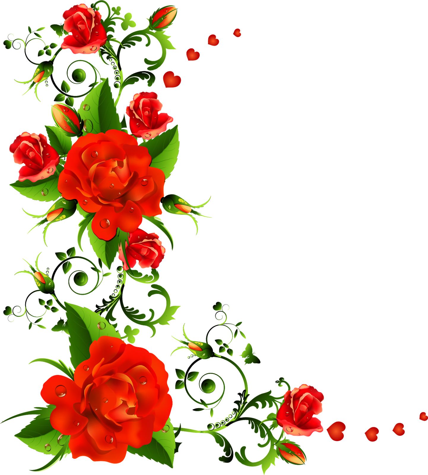 Rose Flower Border Free Download PNG HD Transparent PNG Image