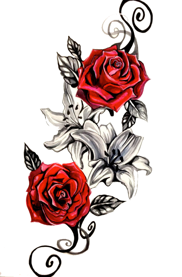 Rose Tattoo Png Clipart Transparent PNG Image