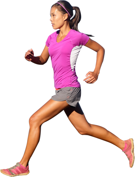 Running Athlete Female HD Image Free Transparent PNG Image