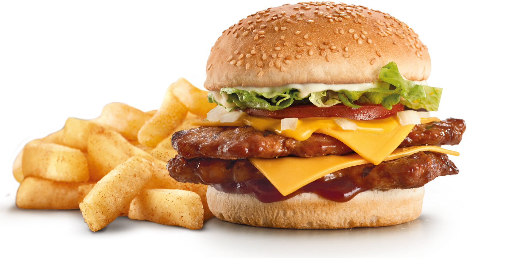 King Hamburger Food Ribs Fries Fast Burger Transparent PNG Image