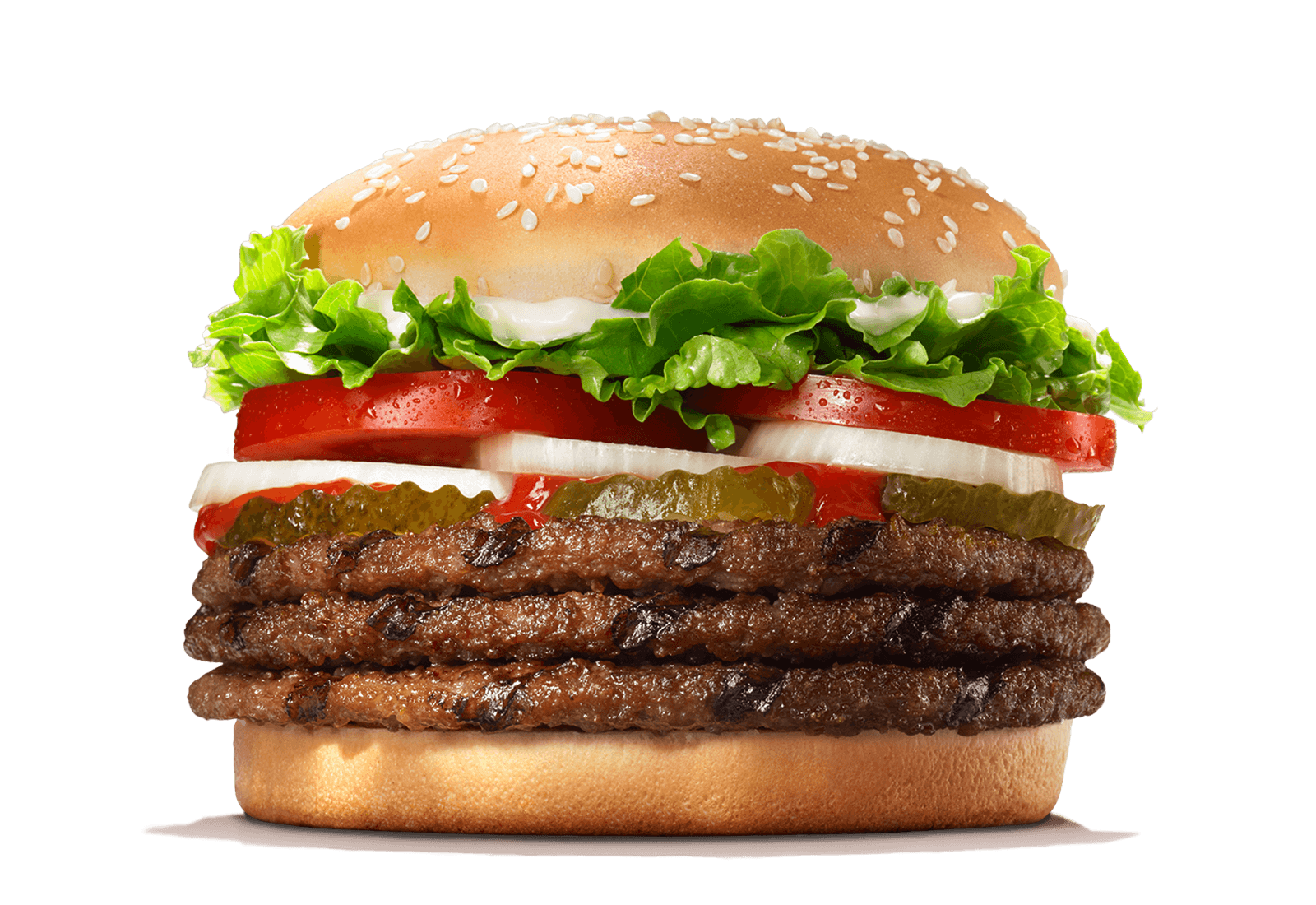 King Whopper Hamburger Big Veggie Burger Transparent PNG Image