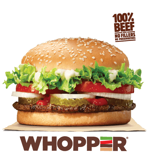 King Whopper Sandwich Hamburger Big Cheeseburger Burger Transparent PNG Image