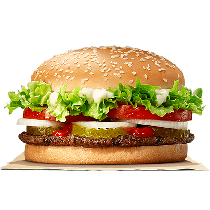 King Whopper Sandwich Hamburger Big Cheeseburger Burger Transparent PNG Image