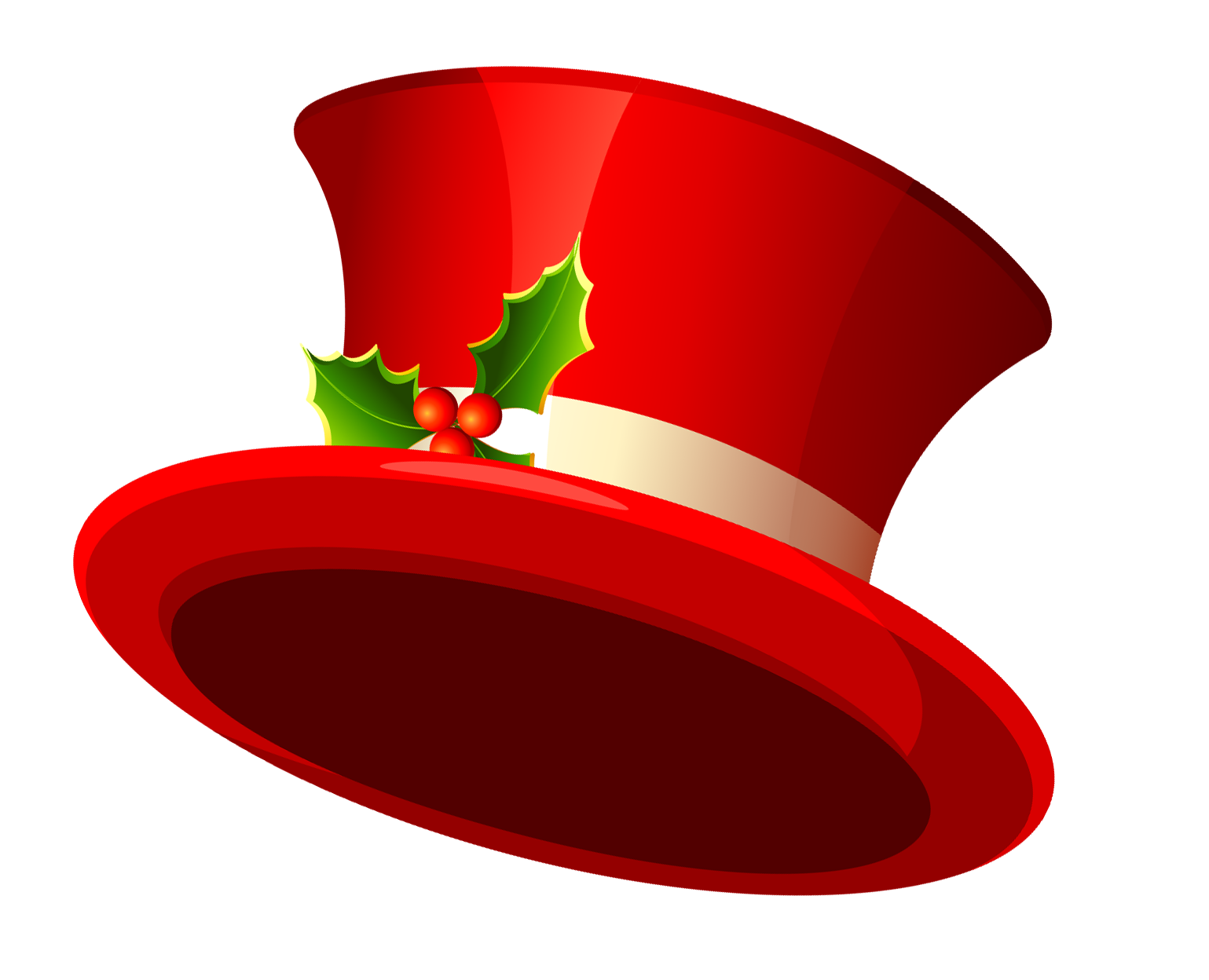 Top Claus Transparent Santa Hat Christmas Transparent PNG Image