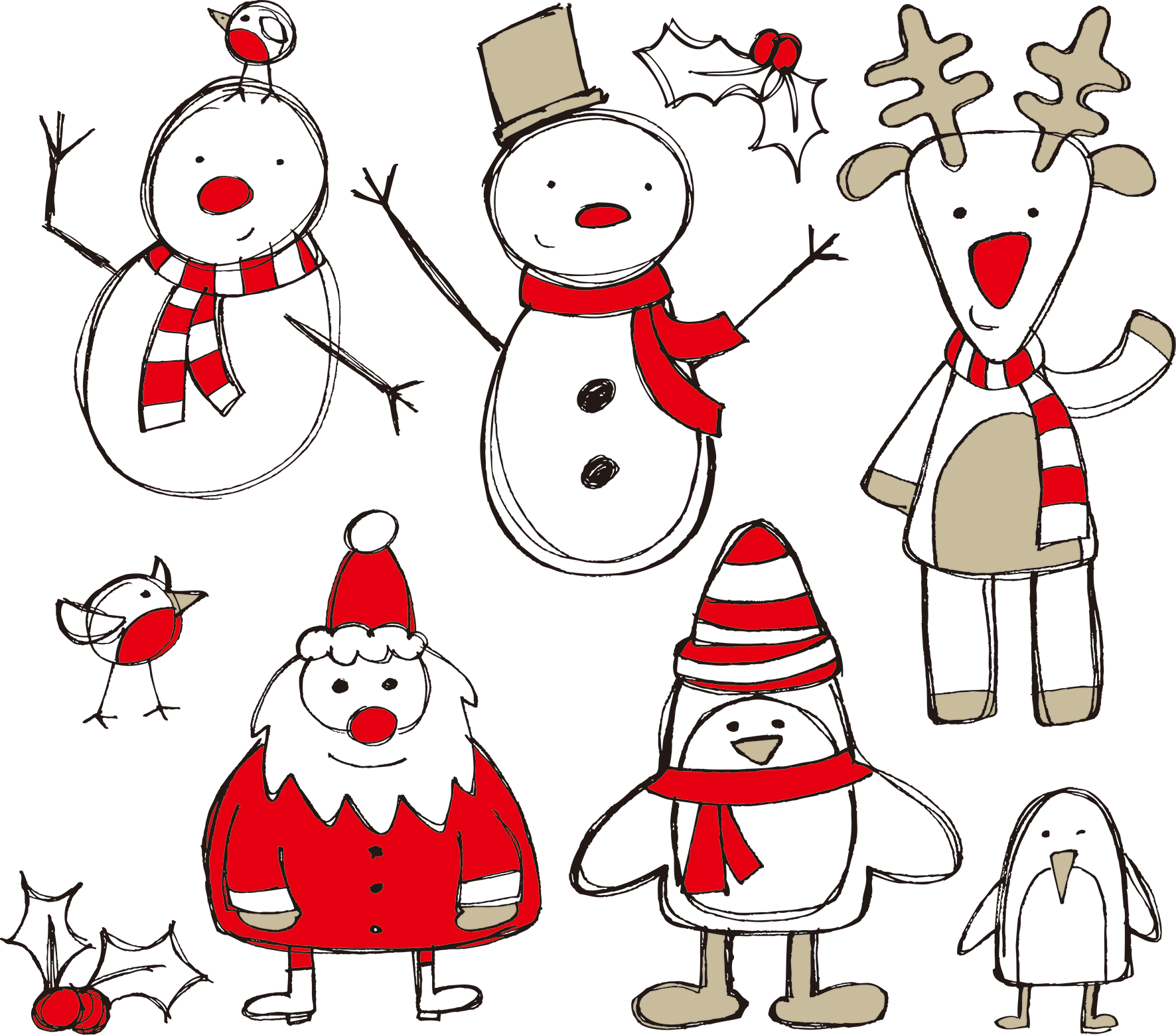 And Snowman Claus Tree Decoration Santa Christmas Transparent PNG Image