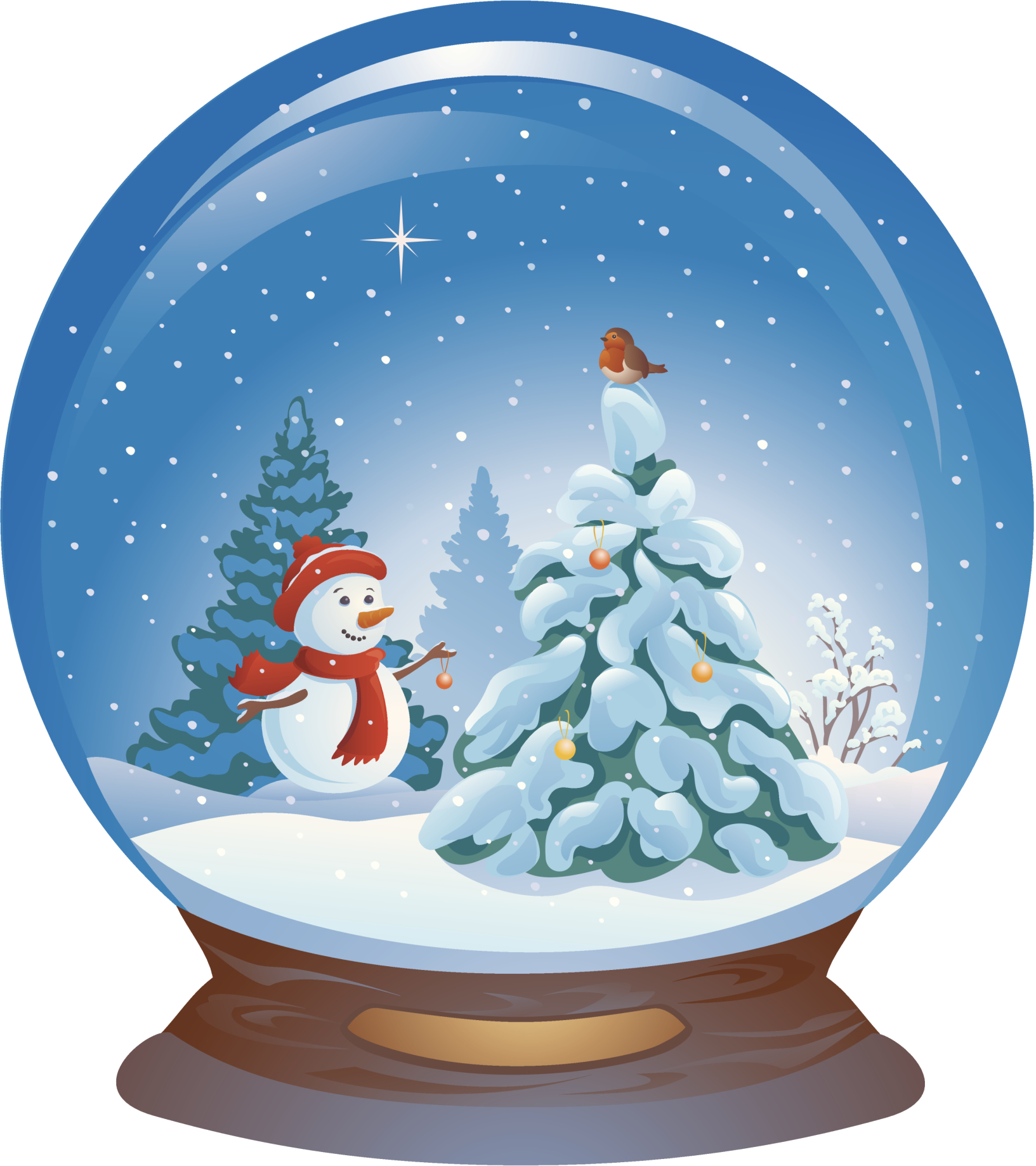 Snowman Blue Ball Claus Illustration Crystal Santa Transparent PNG Image