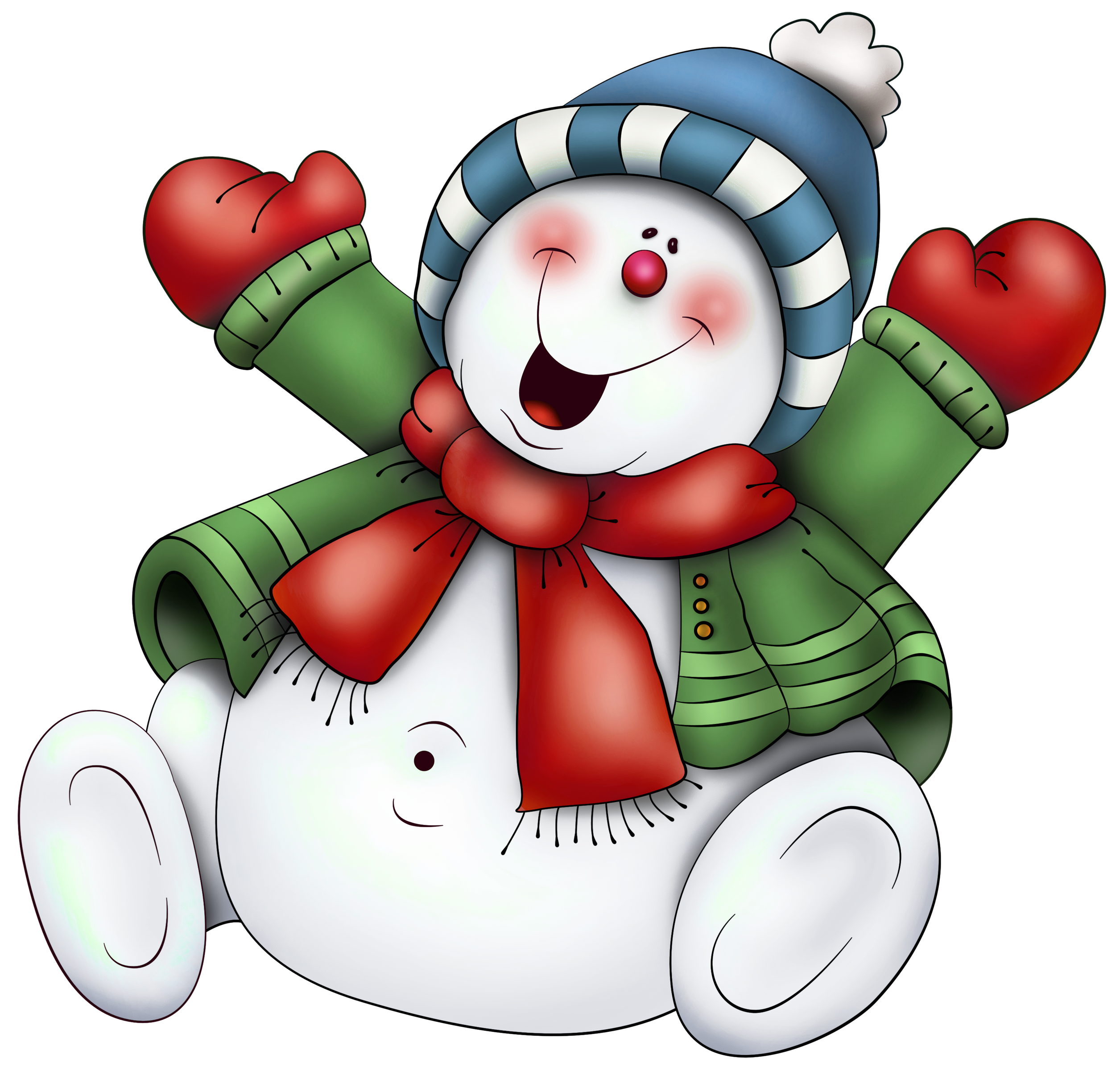 Snowman With Scarf Free Photo PNG Transparent PNG Image